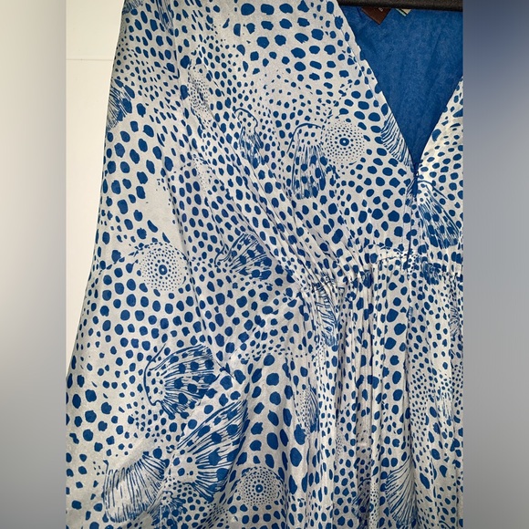 Issa London Serenity Seashell Silk Kaftan Dress US 6 - Picture 4 of 7